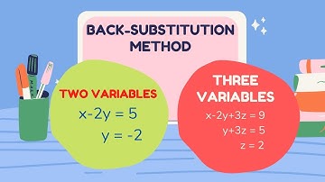 Solving Systems of Linear Equation (Two-Three Variables) using Back-Substitution in Row Echelon Form