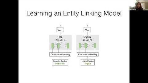 Entity Linking for Low-Resource Languages (Shruti Rijhwani,  CMU)