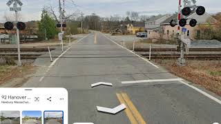 ALMOST all railroad crossings on MBTA s line screenshots on Google Earth