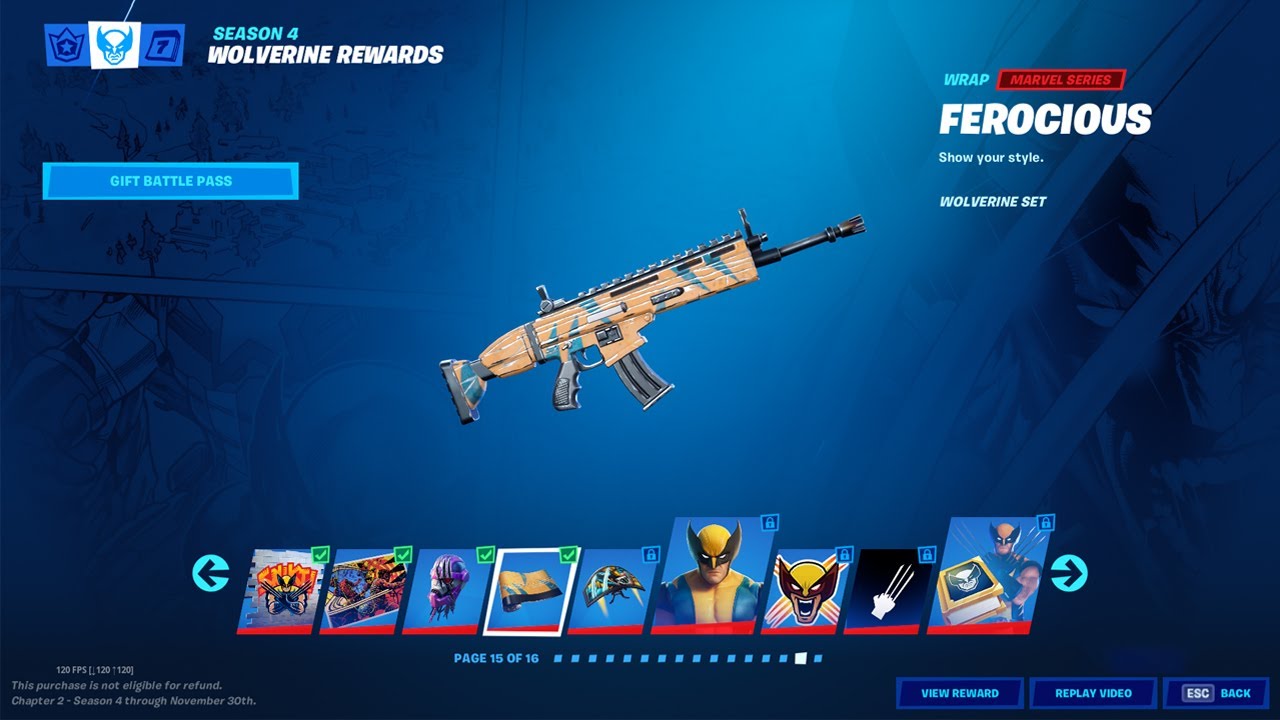 How to Unlock FEROCIOUS wrap in Fortnite Season 4! Wolverine Week 4 Challenge Guide