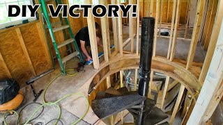Second Floor Framing Complete! Radius & Bathroom Wall Done
