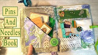Pins and Needle Books in Vintage Junk Journal style. Sewing ephemera. They make a wonderful gift⭐✂🧵💚