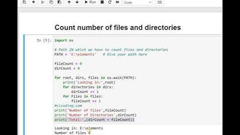 Day 53 : Count number of files and directories