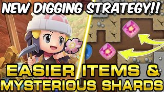 NEW DIGGING STRATEGY for the Grand Underground in BDSP!! EASIER ITEMS AND MYSTERIOUS SHARDS!!