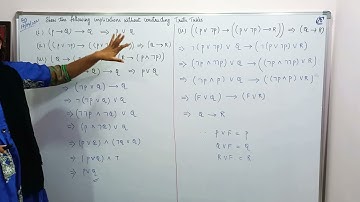 BCA || Mathematics || First semester || Implications without truth tables || In Telugu