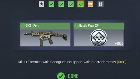 Call Of Duty Mobile Kill 10 Enemies with Shotguns equipped with 5 attachments Task Complete