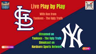 Live St. Louis Cardinals vs New York Yankees - Opener - Play by Play !!!