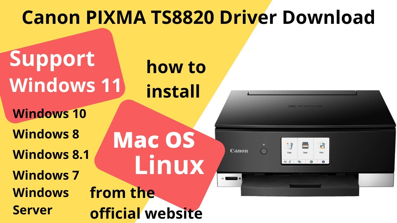 Canon PIXMA TS8820 Driver Download and Setup Windows 11 Windows 10, Mac 14, Mac 13
