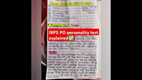 IBPS PO Personality Test✅ + Selection Process💯✅📝📚💥🔥#education   #ibps #ibpsclerk #bank #exam
