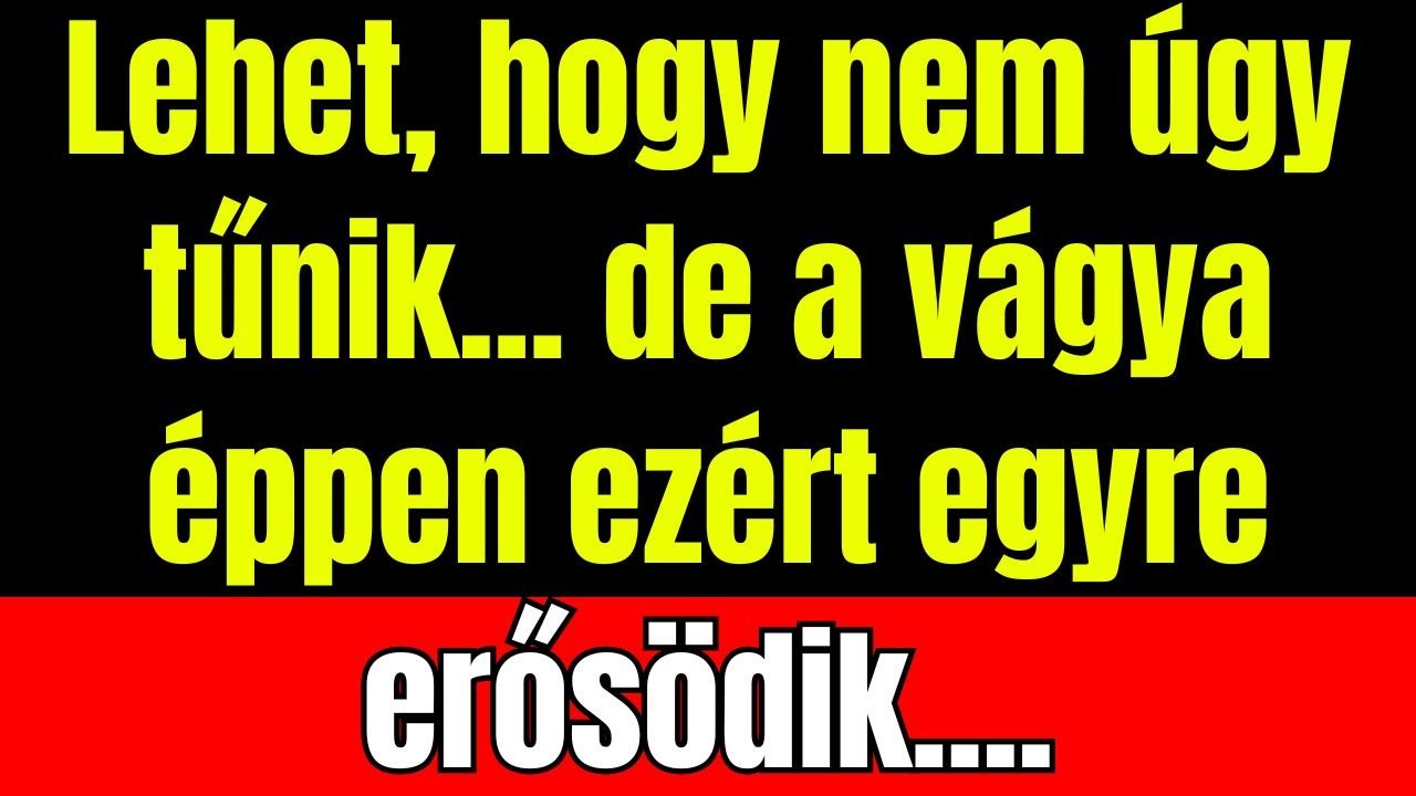 Soha nem hagyott fel szeretni téged... Ez a vágy ezért halmozódik fel...