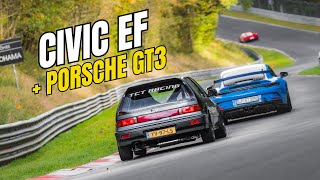 Civic Ef B18C - Porsche Gt3 And Ferarri F8 Tributo Nürburgring Nordschleife Btg