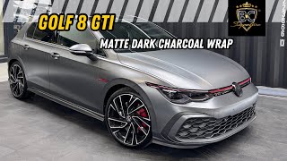 GOLF 8 GTI - PWF Matt Dark Charcoal car wrap.