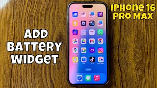 How to Add Battery Widget on iPhone 16 Pro Max screenshot 4