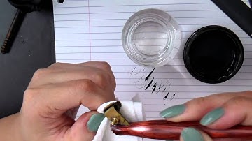 2. Pointed Pen Calligraphy 101: Setting and holding the oblique holder