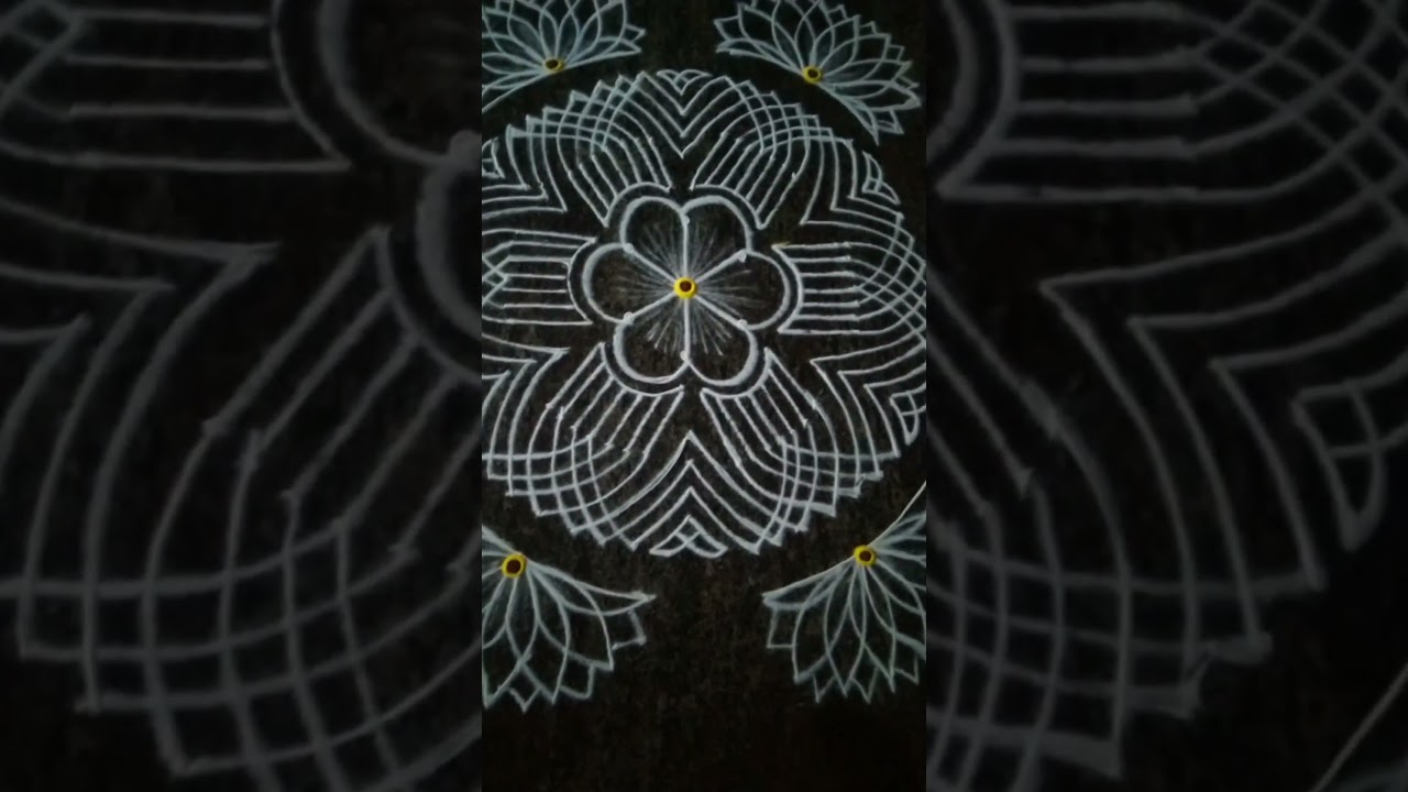 Traditional rangoli design for festival 