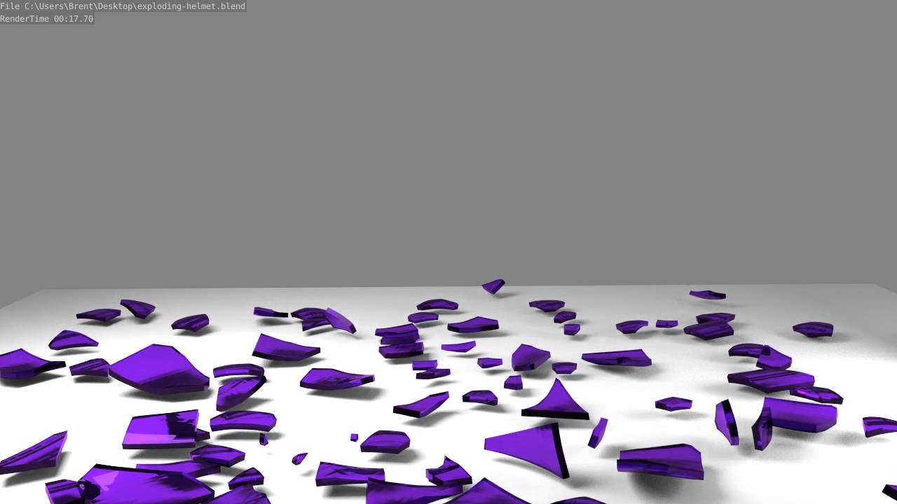 Blender Helmet Explosion Physics Test