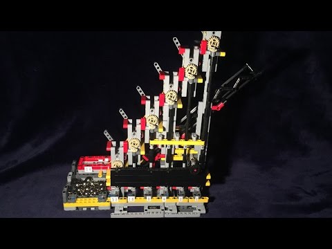 LEGO: Mechanical binary calculator MOC