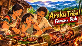 Araku Tribal Famous Dish 🌿🔥 Bamboo Chicken | 90s Village Food Nostalgia | Ghibli Style