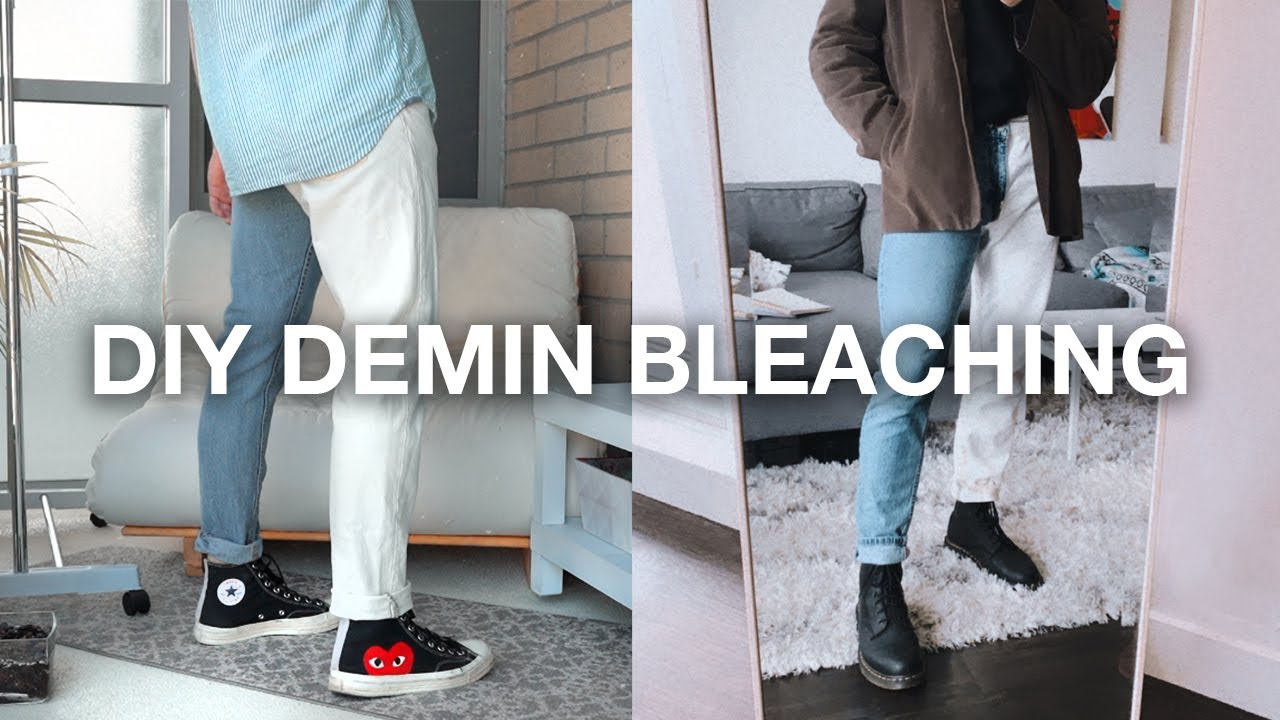 DIY HALF BLEACHED JEANS | eduaspirant.com