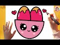 How to Draw Cute Ice Cream Cup Easy For Children ????