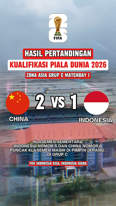 CHINA 2-1 INDONESIA KUALIFIKASI PIALA DUNIA 2026 #timnasindonesia #shorts