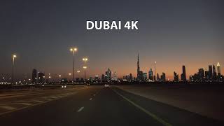 4K - Dubai -  Driving Roads - Sunset - Skyscraper
