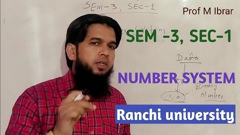 Number System Basic Tutorial👨‍🏫📓 elementary comuter @Ranchi University