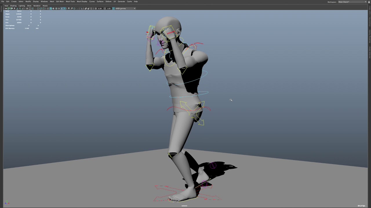 Free Male Maya Rig for Reference - YouTube