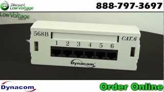 Cat6 6 Port Patch Panel | Dynacom 2013-06C6E