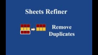 Remove duplicates feature in sheetsRefiner workspace addon