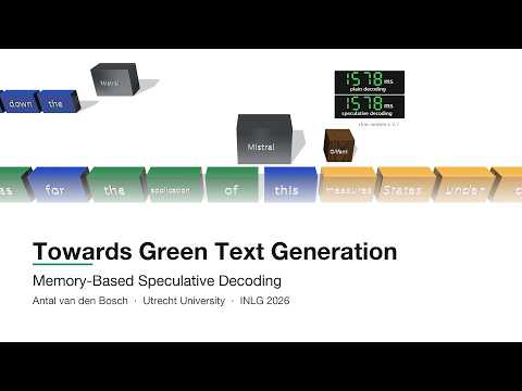 Memory-Based Speculative Decoding, Explained in 3 Minutes (INLG 2026)