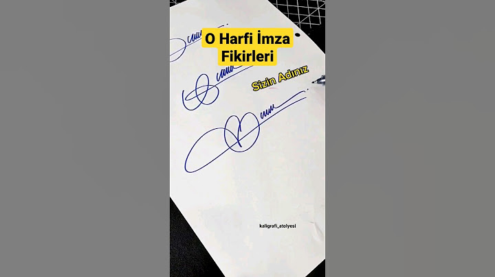 O Harfi İmza Fikirleri #imzafikirleri #imzatasarımı #signature