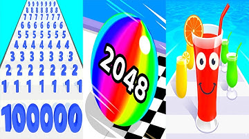 Number Master VS Ball Run 2048 VS Juice Run - All Levels Gameplay Android iOS Ep 4