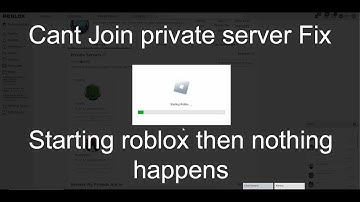 PRIVATE SERVER ERROR FIX! ROBLOX CANNOT JOIN PRIVATE SERVER