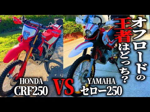 【徹底比較】ホンダCRF250 vs ヤマハセロー250：どちらがオフロードの王者？ライダー目線で徹底レビュー！【MotoVlog#149】