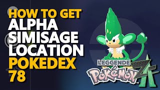 Alpha Simisage Location Pokemon Legends Z-A 78