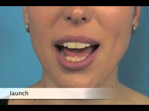 Accent reduction video - 'launch'.