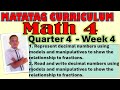 Matatag Curriculum Math 4 Quarter 4 Week 4 - Fractions and Decimals