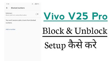 Vivo V25 Pro How To Block And Unblock Contact Calls