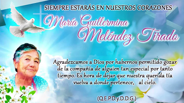 HOMENAJE TIA GUILLERMINA MELNDEZ  14-01-21