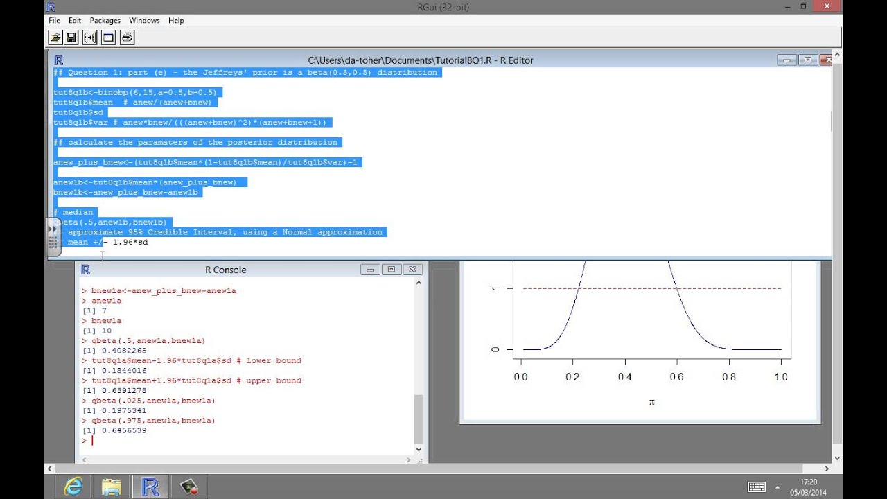 Bayesian tutorial binomial data in r youtube