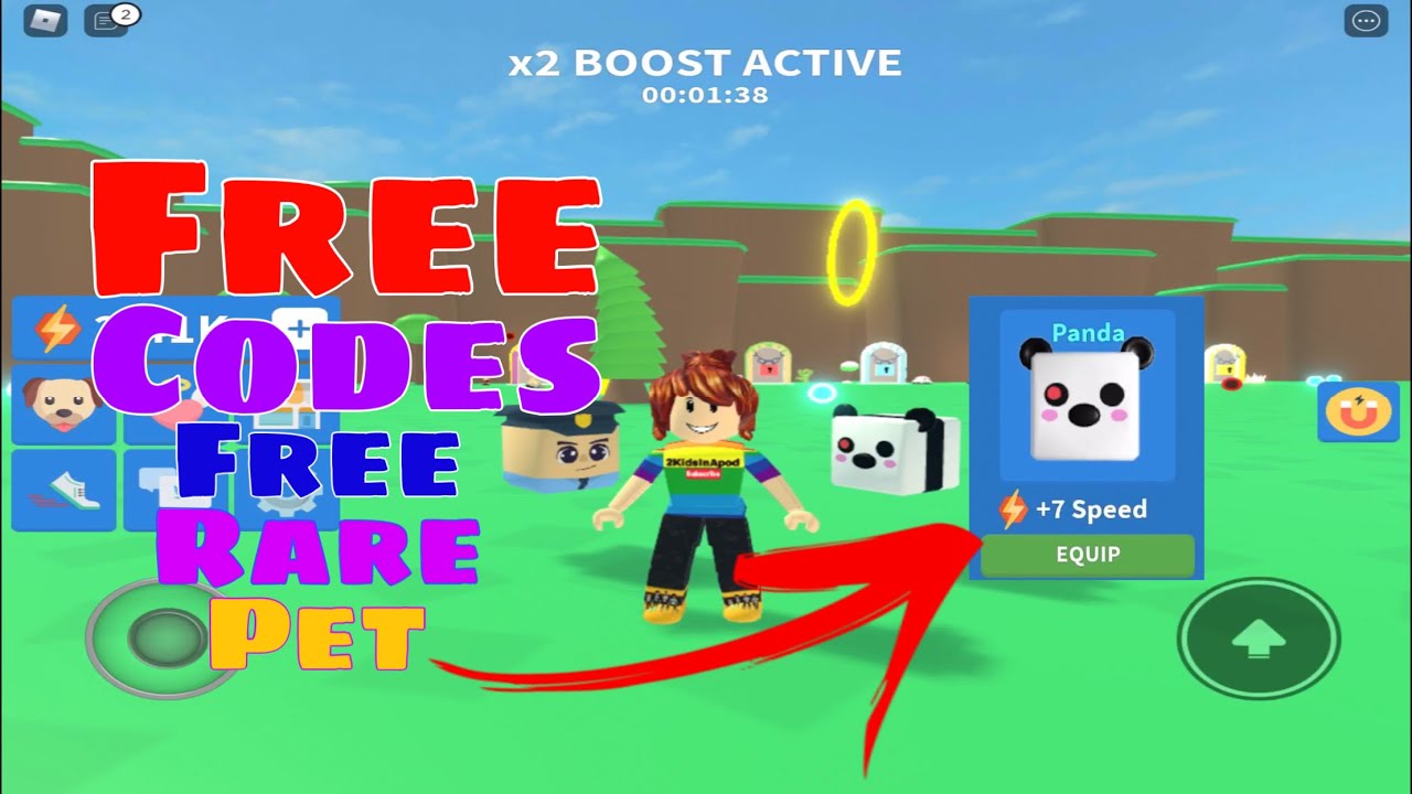 New Free Codes Speed Run Simulator Free Rare Pet Free X2 Speed Roblox Gameplay Youtube - speed boost free roblox