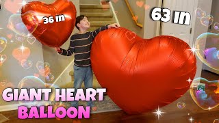Inflating our Biggest Balloon EVER Valentine's Day Heart ❤