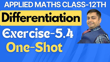 Differentiation | Exercise-5.4 | Applied Maths Ml Agarwal Class-12th |@sushantclasses6634