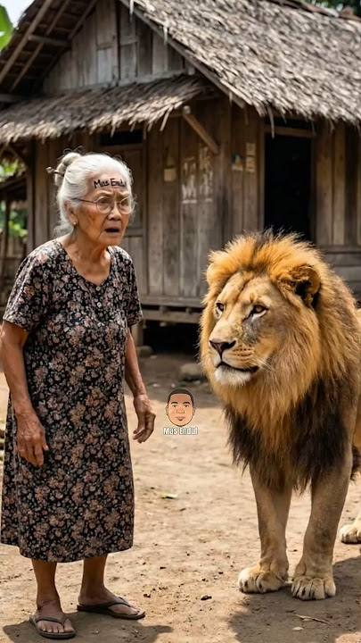 Semua Mengira Ini Gila😱 Nenek Ini Malah Mengajak Singa Ngobrol #shorts #videoviral