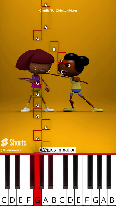 Fight Clap III | Dora VS Amanda | Chipi chipi Chapa Chapa🤜✊🤛(@emotanimation) - Octave Piano Tutorial