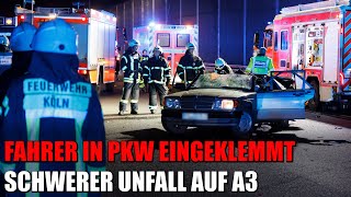 Zu langsam auf die Autobahn aufgefahren - Schwerer Unfall mit Oldtimer auf der A3  | 23.11.2022