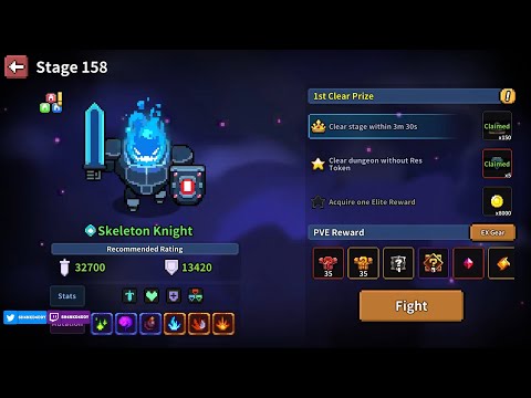 MY HEROES DUNGEON RAID - RIFT 158 (SKELETON KNIGHT)