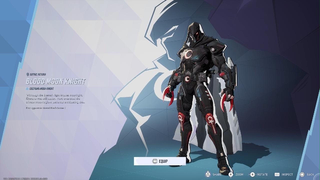 Marvel Rivals Blood Moon Knight Skin Acquired