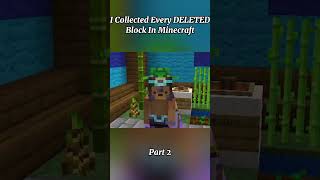 I Collected Every DELETED Block In Minecraft #Minecraft... #Shorts #fishthesea